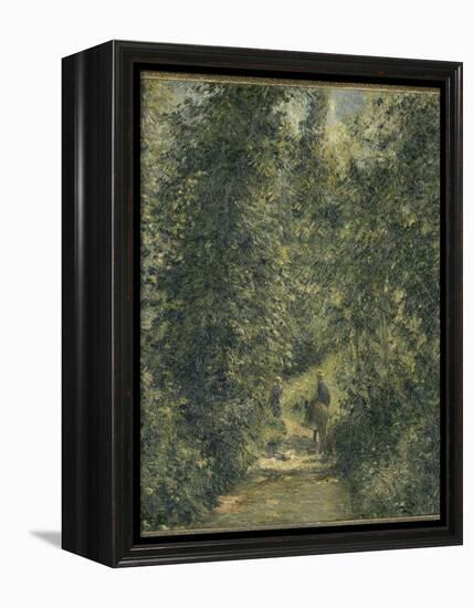 Chemin sous bois en été-Camille Pissarro-Framed Premier Image Canvas