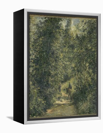 Chemin sous bois en été-Camille Pissarro-Framed Premier Image Canvas