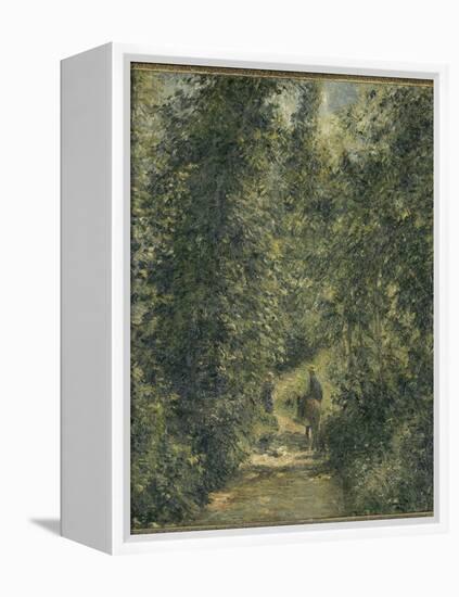 Chemin sous bois en été-Camille Pissarro-Framed Premier Image Canvas