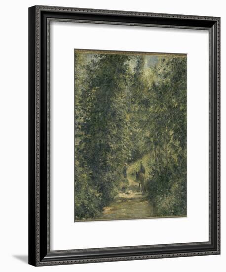 Chemin sous bois en été-Camille Pissarro-Framed Giclee Print