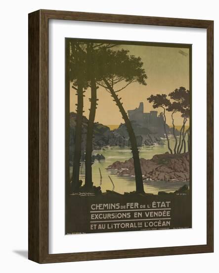 Chemins De Fer, French Travel Poster, Coastal Trips-null-Framed Giclee Print