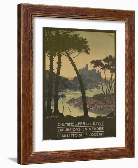 Chemins De Fer, French Travel Poster, Coastal Trips-null-Framed Giclee Print