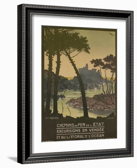 Chemins De Fer, French Travel Poster, Coastal Trips-null-Framed Giclee Print