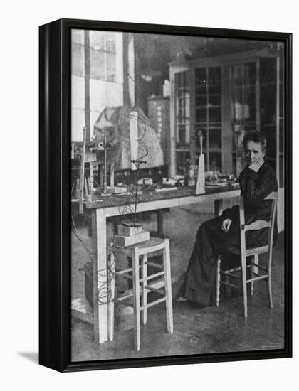 Chemist Marie Curie in Her Laboratory-null-Framed Premier Image Canvas