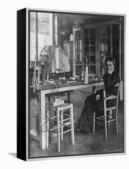 Chemist Marie Curie in Her Laboratory-null-Framed Premier Image Canvas