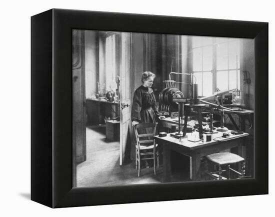 Chemist Marie Curie in Her Laboratory-null-Framed Premier Image Canvas