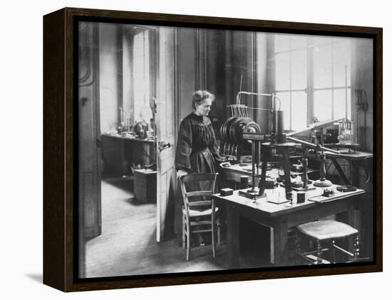 Chemist Marie Curie in Her Laboratory-null-Framed Premier Image Canvas