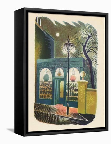 'Chemist Shop at Night', 1938, (1946)-Eric Ravilious-Framed Premier Image Canvas