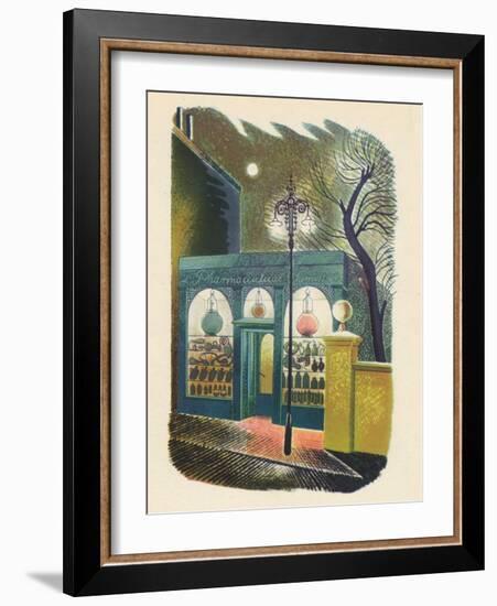 'Chemist Shop at Night', 1938, (1946)-Eric Ravilious-Framed Giclee Print