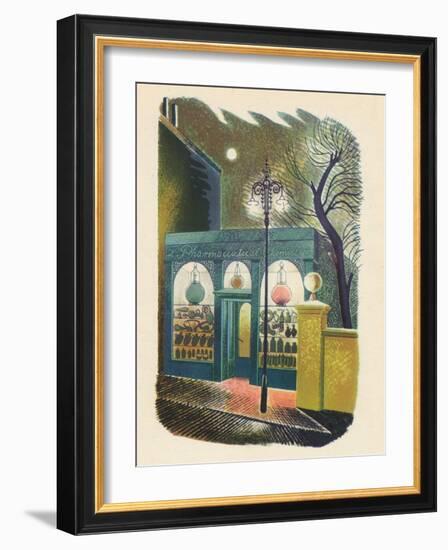 'Chemist Shop at Night', 1938, (1946)-Eric Ravilious-Framed Giclee Print