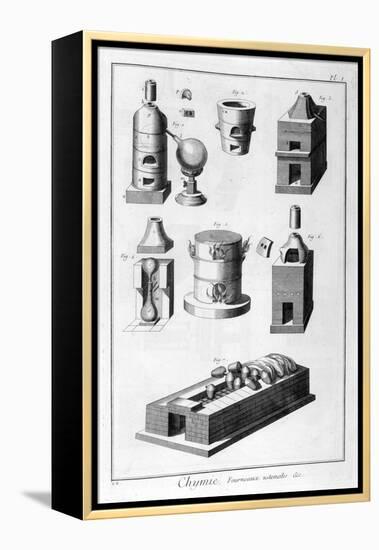 Chemistry, Furnace Utensils, 1751-1777-Denis Diderot-Framed Premier Image Canvas