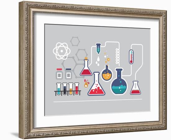 Chemistry Infographic-Marish-Framed Art Print