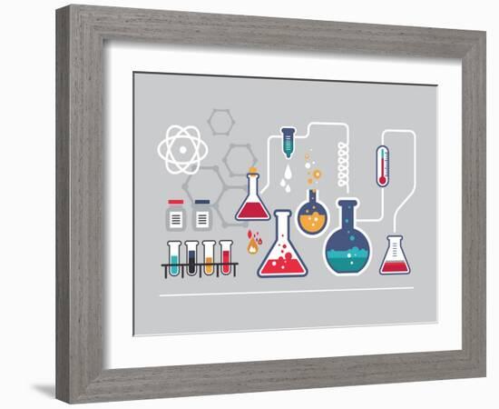 Chemistry Infographic-Marish-Framed Art Print