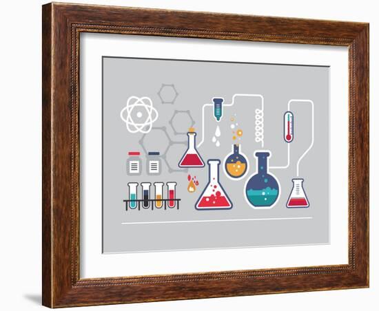 Chemistry Infographic-Marish-Framed Art Print