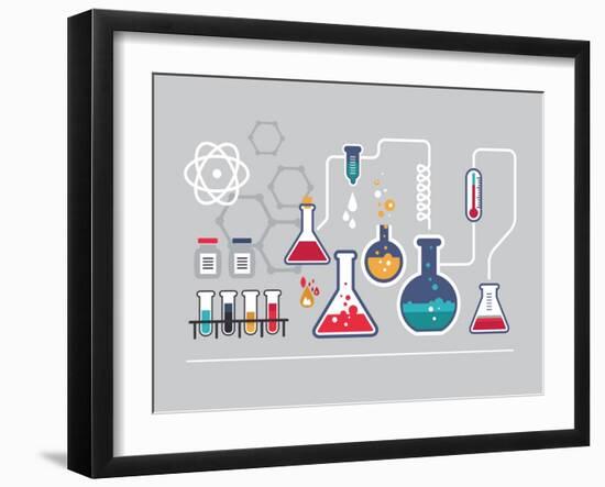 Chemistry Infographic-Marish-Framed Art Print