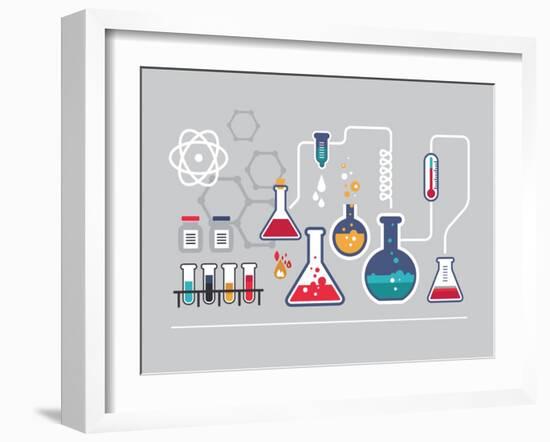 Chemistry Infographic-Marish-Framed Art Print