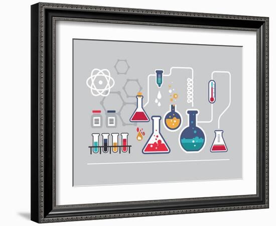 Chemistry Infographic-Marish-Framed Art Print