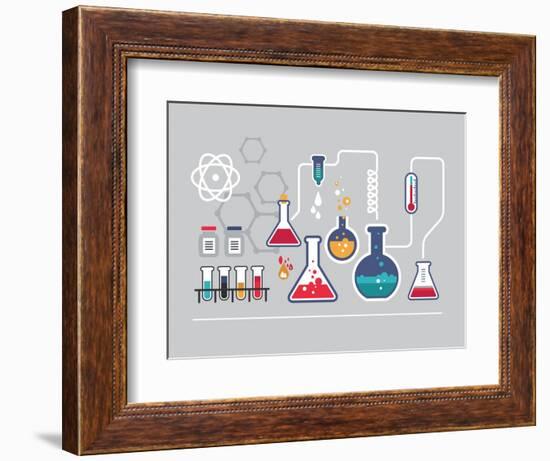 Chemistry Infographic-Marish-Framed Art Print