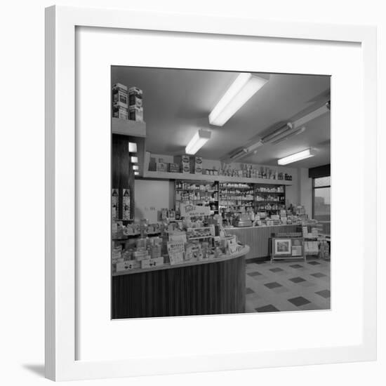 Chemists Shop Interior, Armthorpe, Near Doncaster, South Yorkshire, 1961-Michael Walters-Framed Photographic Print