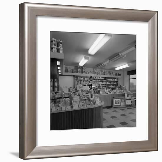 Chemists Shop Interior, Armthorpe, Near Doncaster, South Yorkshire, 1961-Michael Walters-Framed Photographic Print