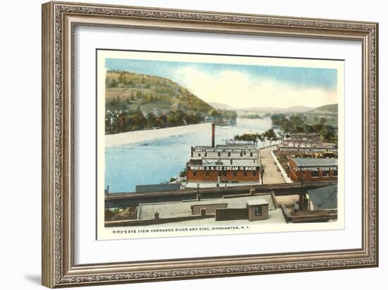 Chenango River, Binghamton, New York-null-Framed Art Print