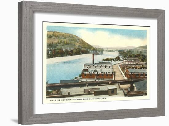 Chenango River, Binghamton, New York-null-Framed Art Print