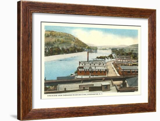 Chenango River, Binghamton, New York-null-Framed Art Print