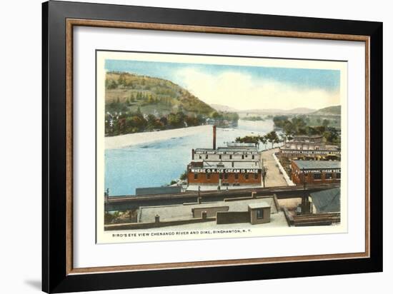 Chenango River, Binghamton, New York-null-Framed Art Print