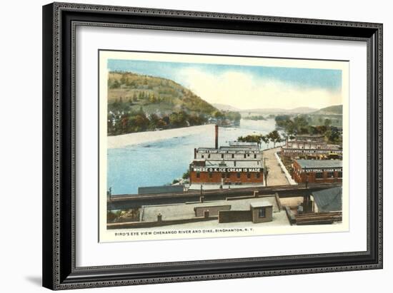 Chenango River, Binghamton, New York-null-Framed Art Print