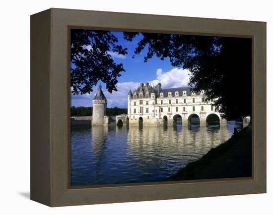 Chenonceau Castle, Loire, View of Chateau Through Trees-Marcel Malherbe-Framed Premier Image Canvas