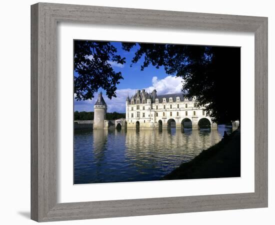 Chenonceau Castle, Loire, View of Chateau Through Trees-Marcel Malherbe-Framed Photographic Print