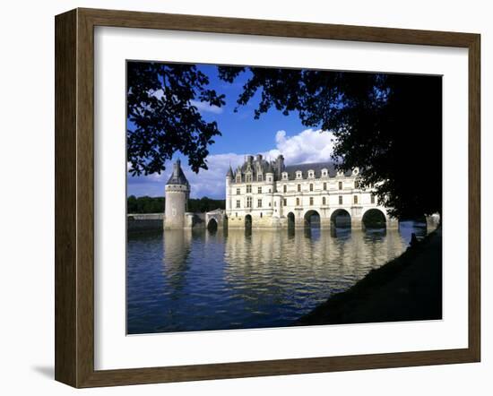 Chenonceau Castle, Loire, View of Chateau Through Trees-Marcel Malherbe-Framed Photographic Print