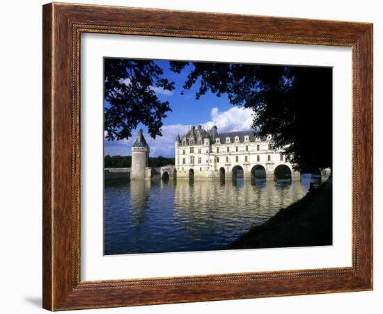 Chenonceau Castle, Loire, View of Chateau Through Trees-Marcel Malherbe-Framed Photographic Print