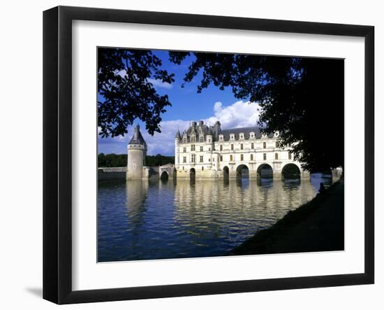 Chenonceau Castle, Loire, View of Chateau Through Trees-Marcel Malherbe-Framed Photographic Print