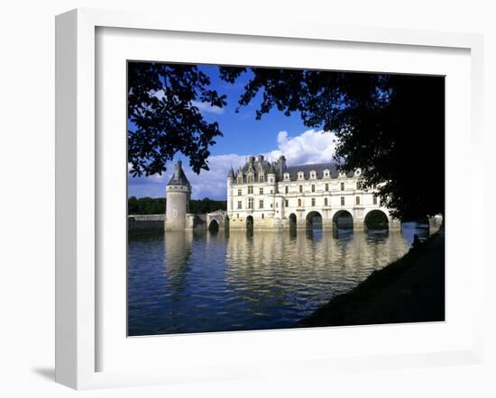 Chenonceau Castle, Loire, View of Chateau Through Trees-Marcel Malherbe-Framed Photographic Print