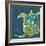 Chentes Turtle on Blue-Kellie Day-Framed Premium Giclee Print