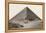 Cheops Pyramid and Camels-null-Framed Stretched Canvas