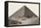 Cheops Pyramid and Camels-null-Framed Stretched Canvas