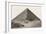 Cheops Pyramid and Camels-null-Framed Art Print