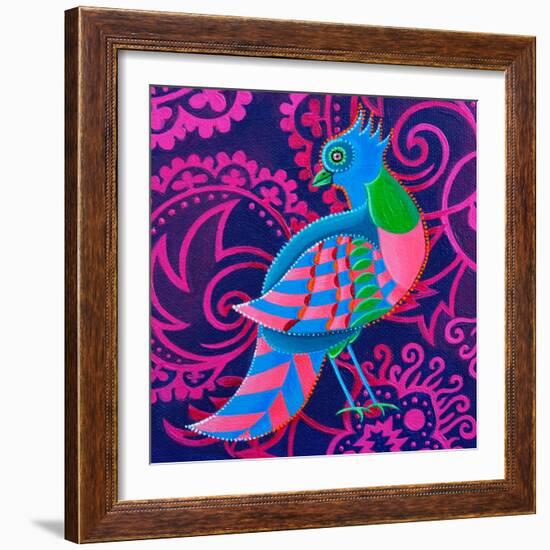 Chequered Bird, 2019 (Oil on Canvas)-Jane Tattersfield-Framed Giclee Print