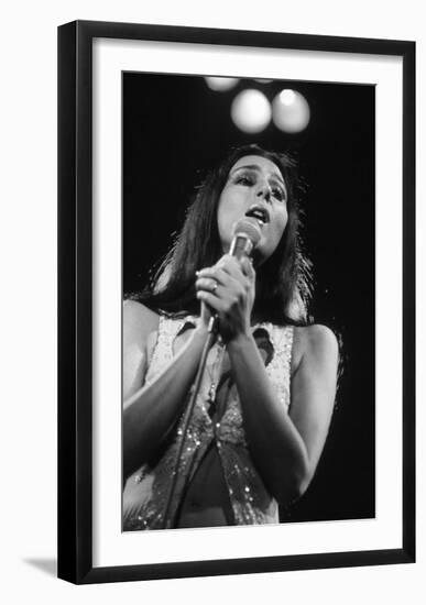 Cher in Lights-null-Framed Art Print