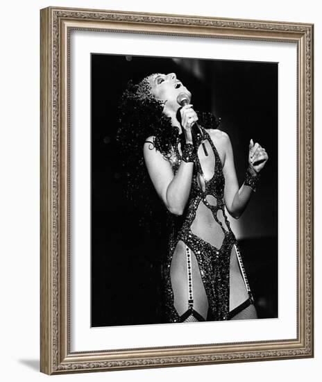 Cher Performing-null-Framed Art Print