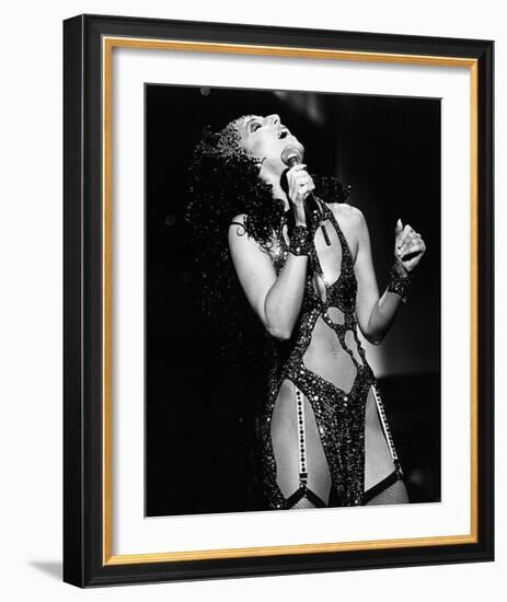 Cher Performing-null-Framed Art Print