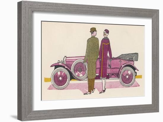 Cheri How Divinely Clever of You to Find a Renault That Goes So Tastefully with My Coat!-Jean Grangier-Framed Art Print