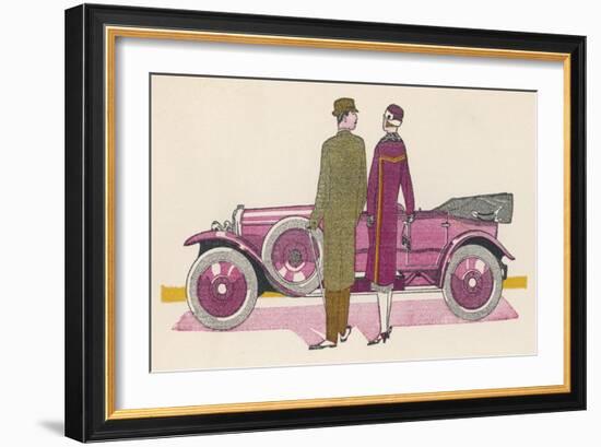 Cheri How Divinely Clever of You to Find a Renault That Goes So Tastefully with My Coat!-Jean Grangier-Framed Art Print