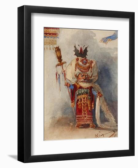 Chernomor. Costume Design for the Opera Ruslan and Lyudmila by M. Glinka-Viktor Alexandrovich Hartmann-Framed Premium Giclee Print