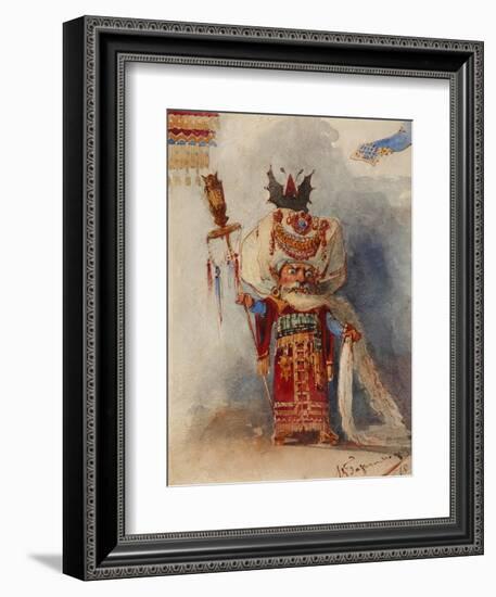 Chernomor. Costume Design for the Opera Ruslan and Lyudmila by M. Glinka-Viktor Alexandrovich Hartmann-Framed Premium Giclee Print