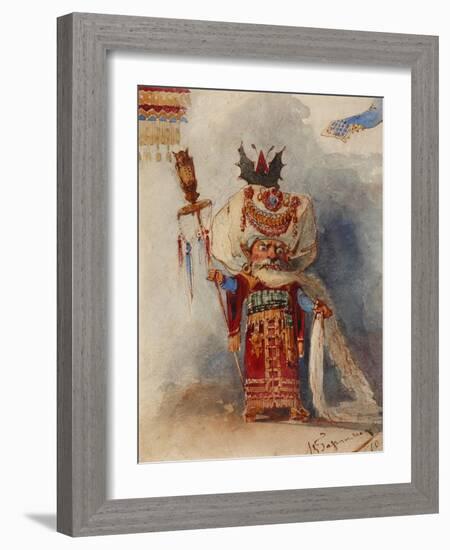 Chernomor. Costume Design for the Opera Ruslan and Lyudmila by M. Glinka-Viktor Alexandrovich Hartmann-Framed Giclee Print