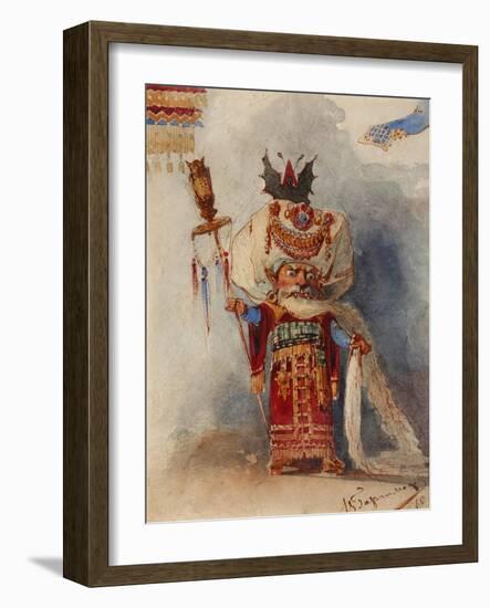 Chernomor. Costume Design for the Opera Ruslan and Lyudmila by M. Glinka-Viktor Alexandrovich Hartmann-Framed Giclee Print