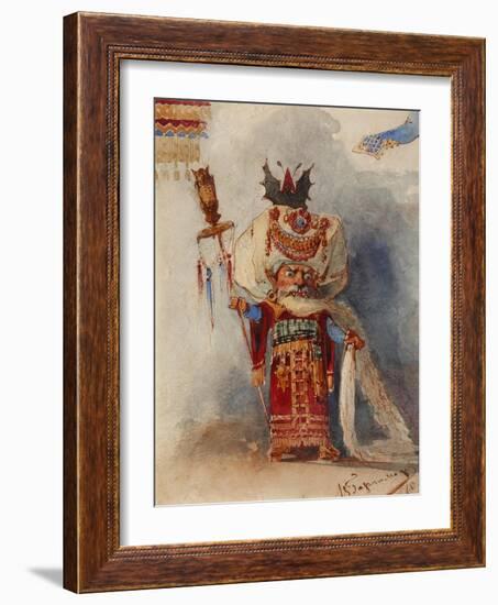 Chernomor. Costume Design for the Opera Ruslan and Lyudmila by M. Glinka-Viktor Alexandrovich Hartmann-Framed Giclee Print